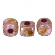 Les perles par Puca® Minos beads Opaque mix rose/gold ceramic look 03000/15695